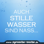 Auch stille Wasser sind nass...