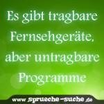 Es gibt tragbare Fernsehgeräte, aber untragbare Programme