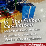 In überfüllten Geschäften Weihnachtskäufe machen zu müssen, verursacht Santa Claustrophobie