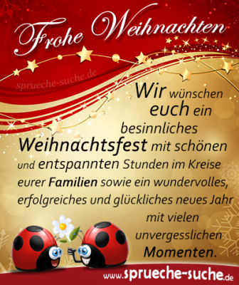 Wir wünschen euch ein besinnliches Weihnachtsfest mit schönen und