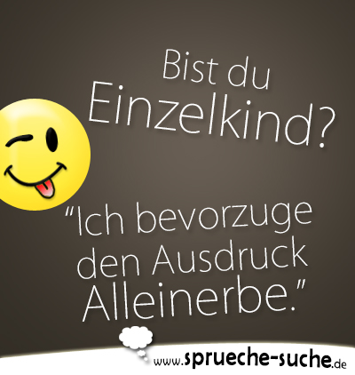 Bist du Einzelkind? - Ich bevorzuge den Ausdruck Alleinerbe.