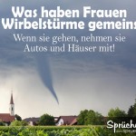 Tornado über einem Dorf als Spruchbild