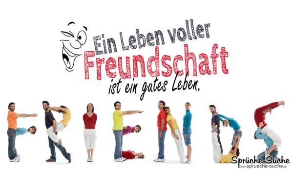 Freundschaft Sprüche - Menschen bilden das Wort Friends