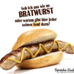 Bratwurst Senf Spruch