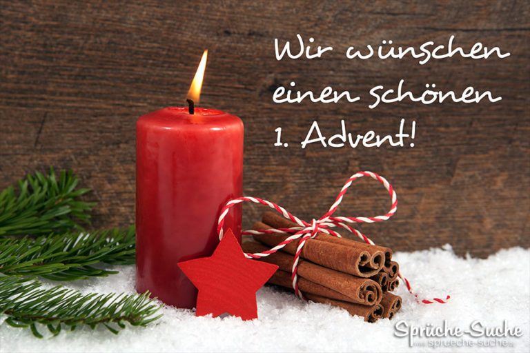 Karte mit Kerze zum 1. Advent