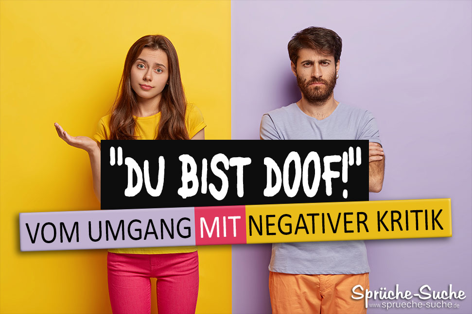 Du bist doof - Umgang mit negativer Kritik