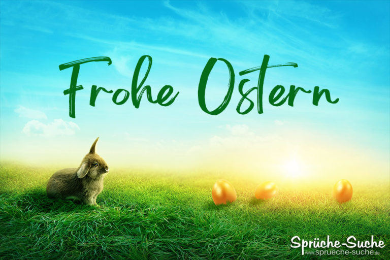 Frohe Ostern Grüße mit Osterhasen